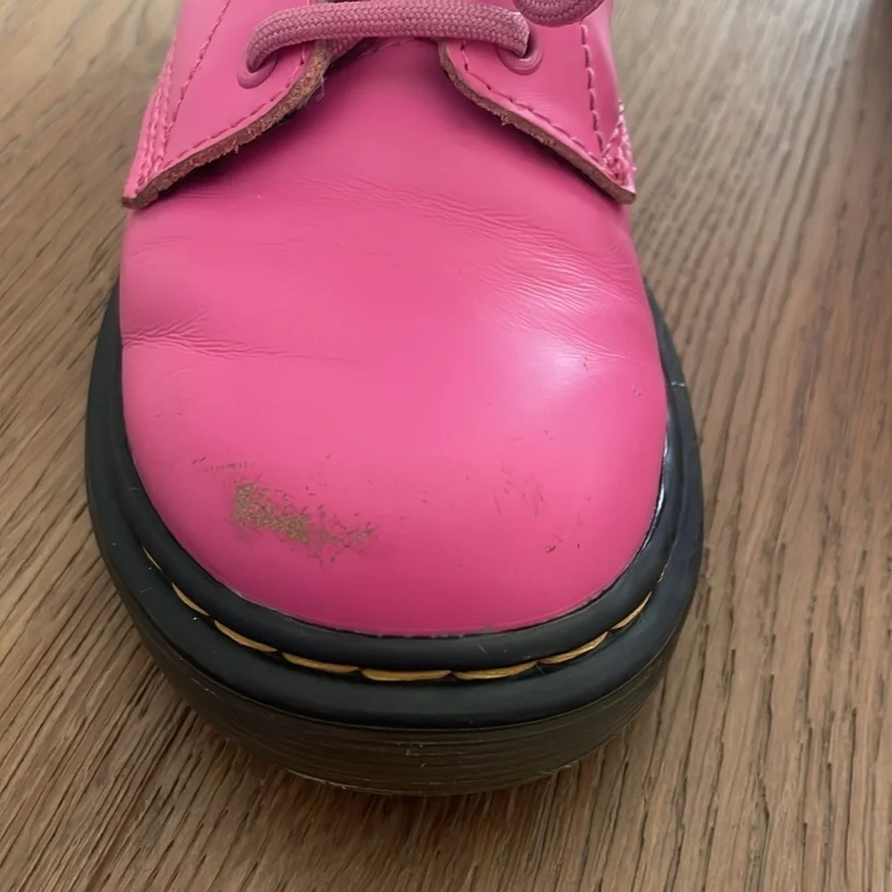 Dr. Martens Kids Leather Lace Up Boots Pink Size 13 US